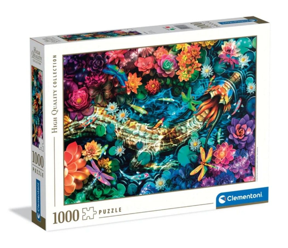 Пазл для взрослых Clementoni 1000 деталей, элементов: Рыбки кои #1