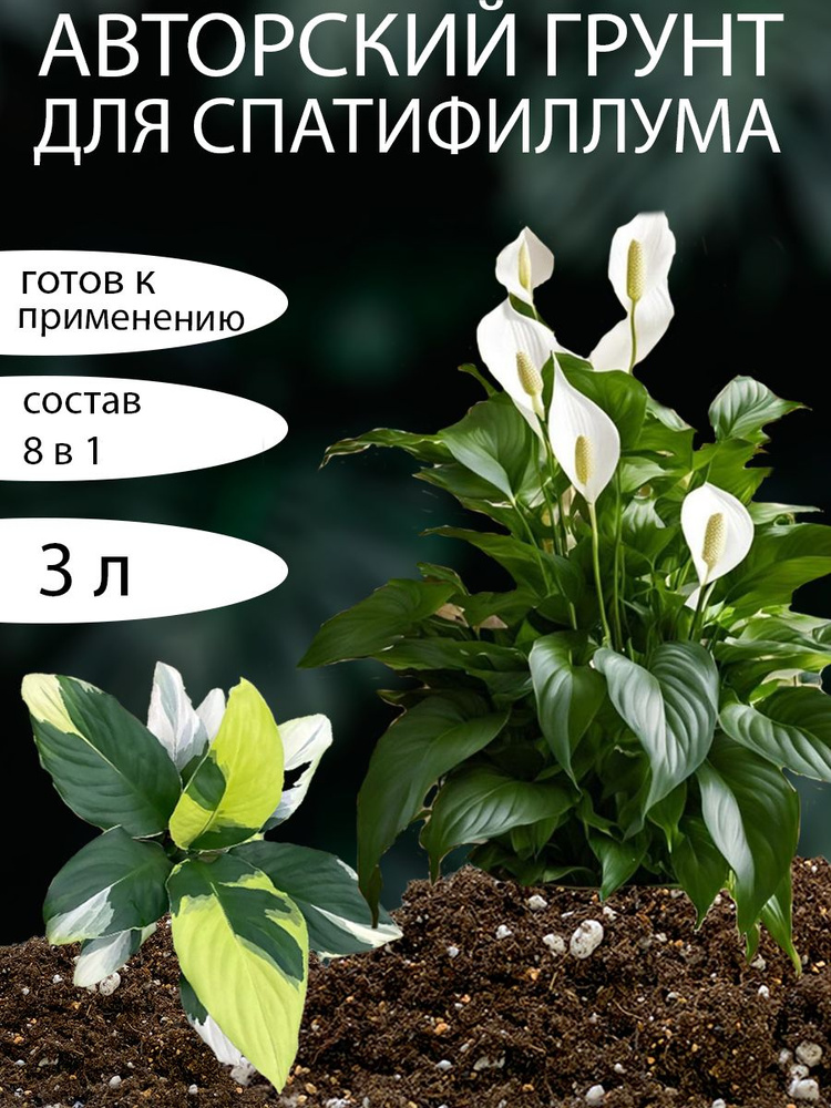 Грунт для Спатифиллума 3 литра. #1