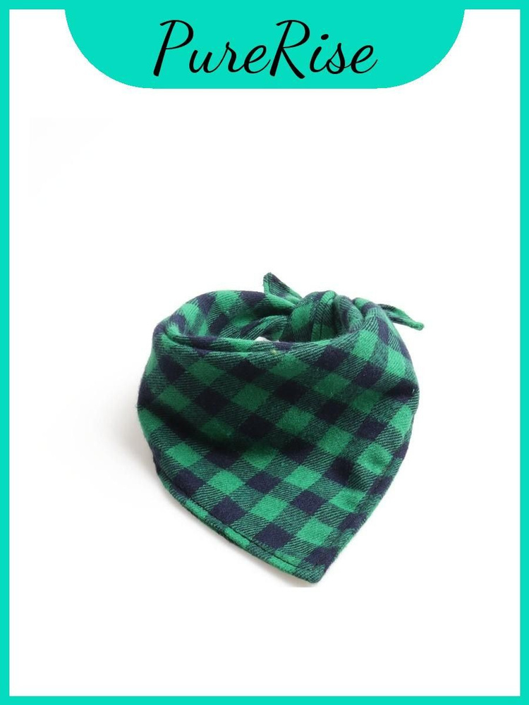 bandana для собак aminge premium quality double layer cotton cloth fashionable and functional, зеленый #1