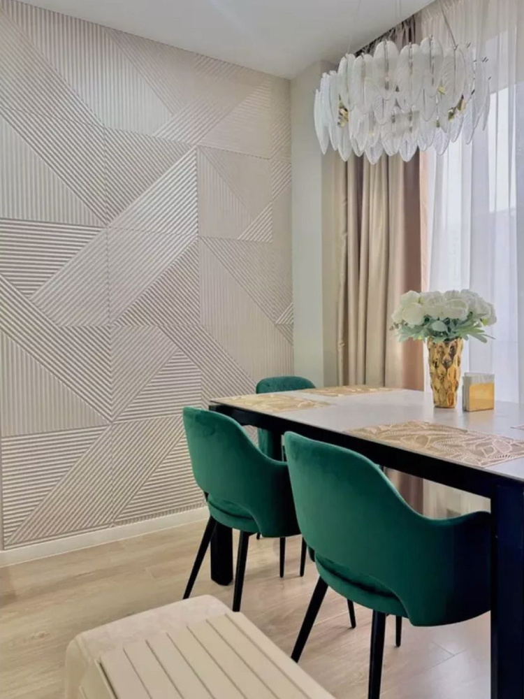 DanilovDecor 3D интерьерные декоративные стеновые панели из мдф "Флоренция" жемчуг 3д для дома, в кухню, #1
