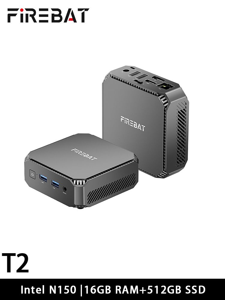 FIREBAT Мини-ПК (Intel N150, RAM 16 ГБ, SSD 512 ГБ, Intel UHD