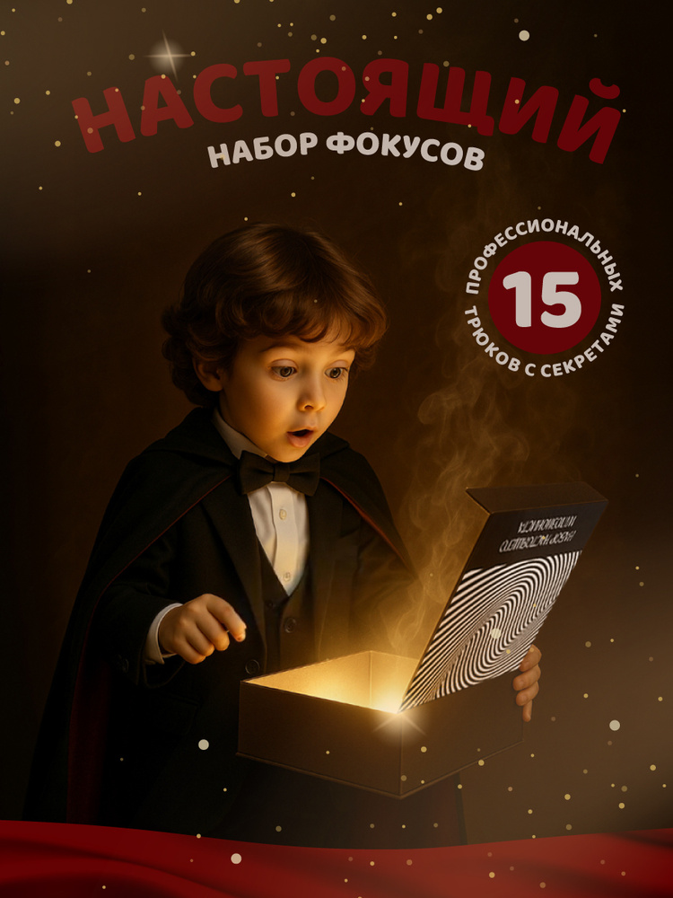 Настоящий набор фокусов 15 профессиональных трюков с реквизитом! Подробное видео-обучение. Подарок ребенку. #1