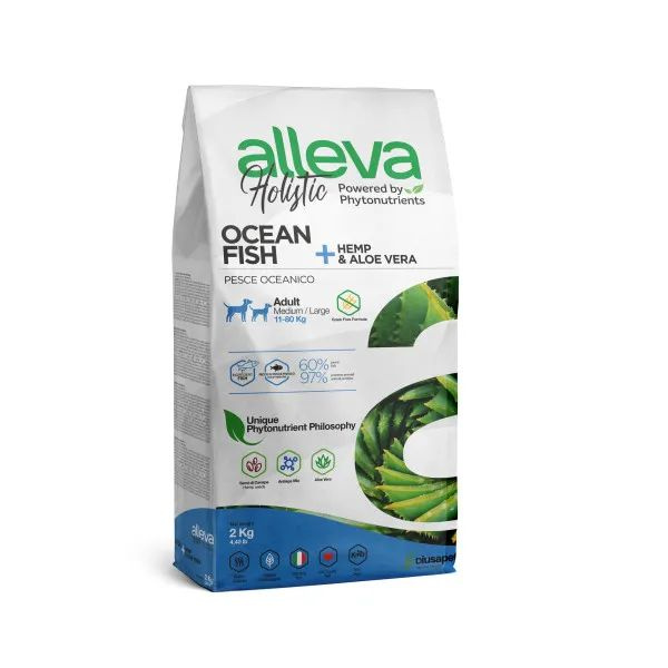 Alleva Holistic Adult Ocean Fish Medium/Maxi сухой корм для взрослых ...