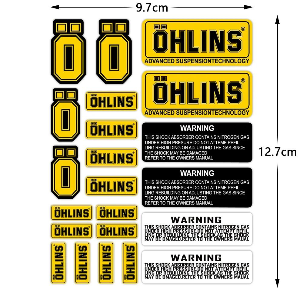 Почтовые Марки OHLINS С Предупреждающими Наклейками Для Мотоциклов, Шлемами, Мобильными Телефонами И #1
