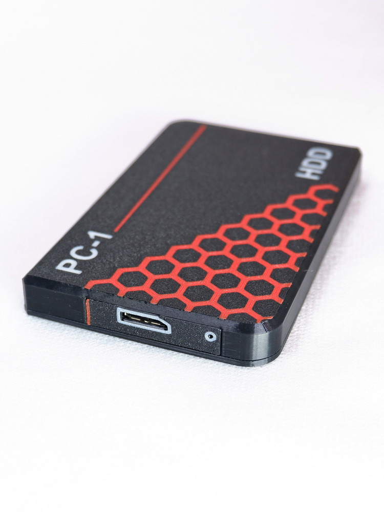 PC-1 500 ГБ Внешний жесткий диск HDD USB3.0 500GB 2.5 (HDD500GBPC-1), Пластик, черный, красный #1