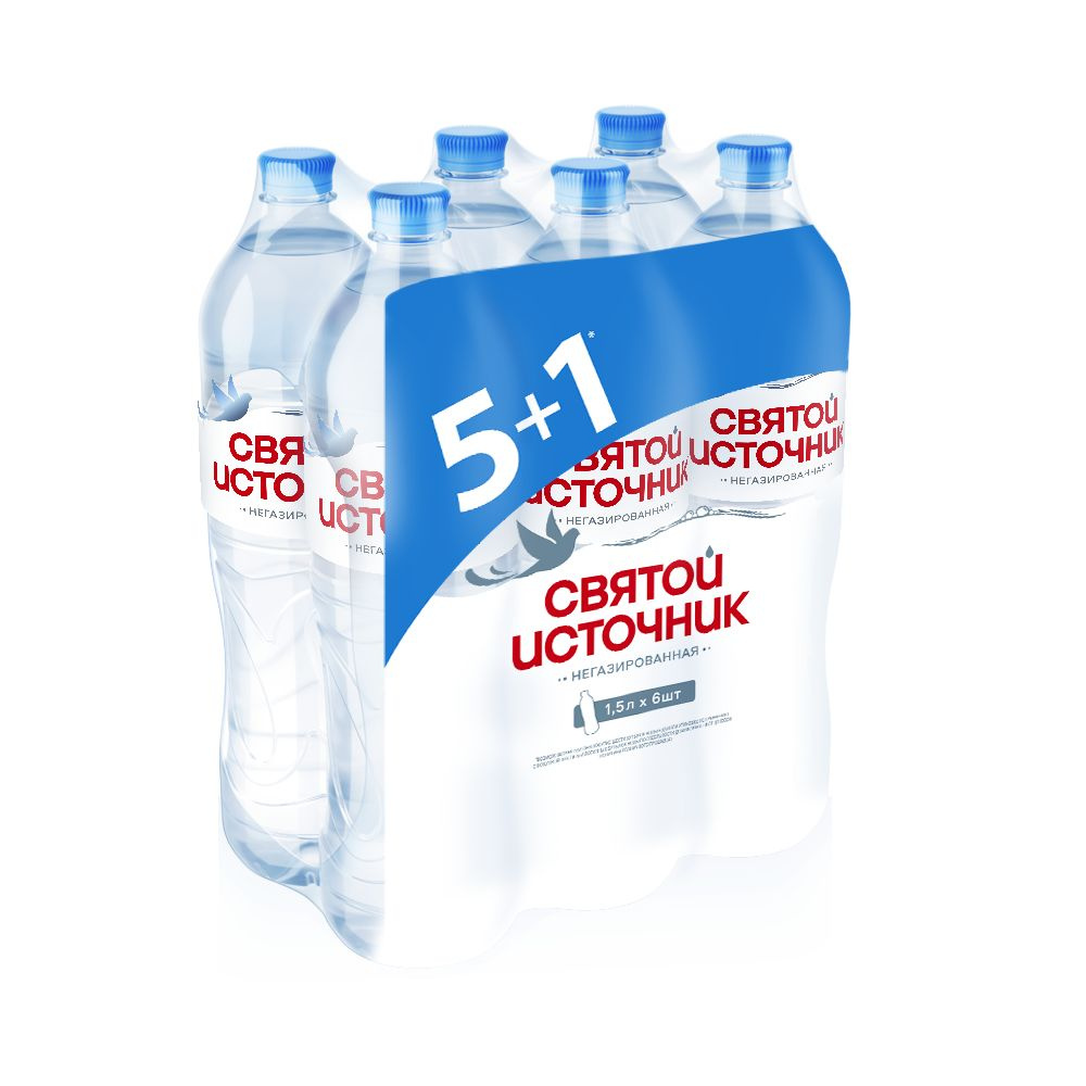Вода негазированная Святой Источник промо-пак, 6 шт х 1,5 л  #1