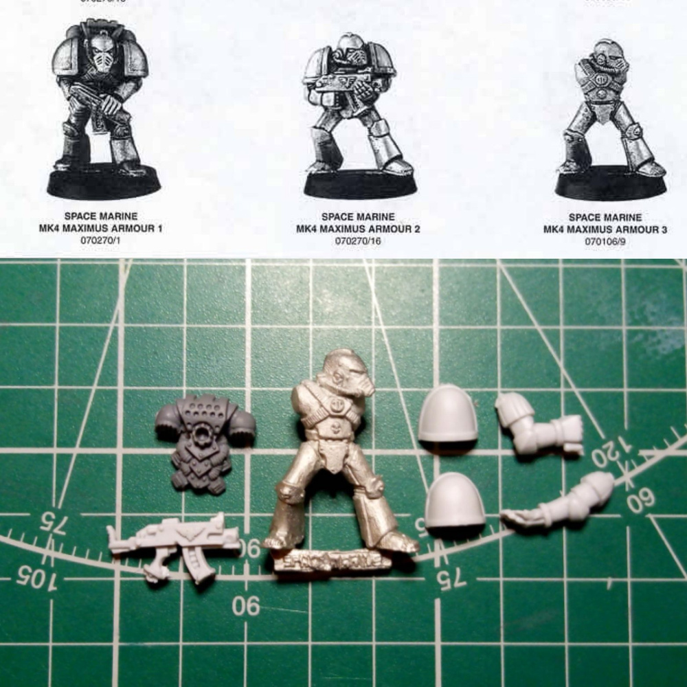 Mk4 Maximus Armour 3 1991 1ed Space Marines Warhammer миниатюра металл #1