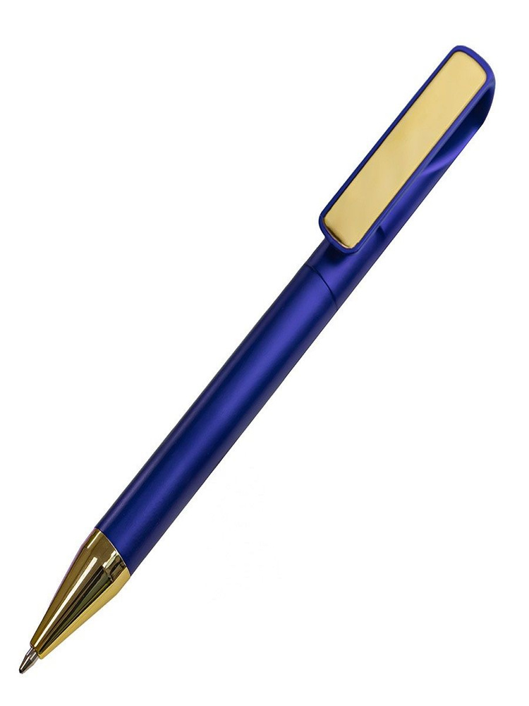 Ручка шариковая GLOSSY GOLD, синий металлик/золотой, пластик, металл #1