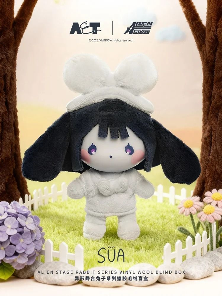 SUA-NEW ALIEN STAGE Брелок Plush / Rabbit Series Vinyl Wool Blind Box-1 ...