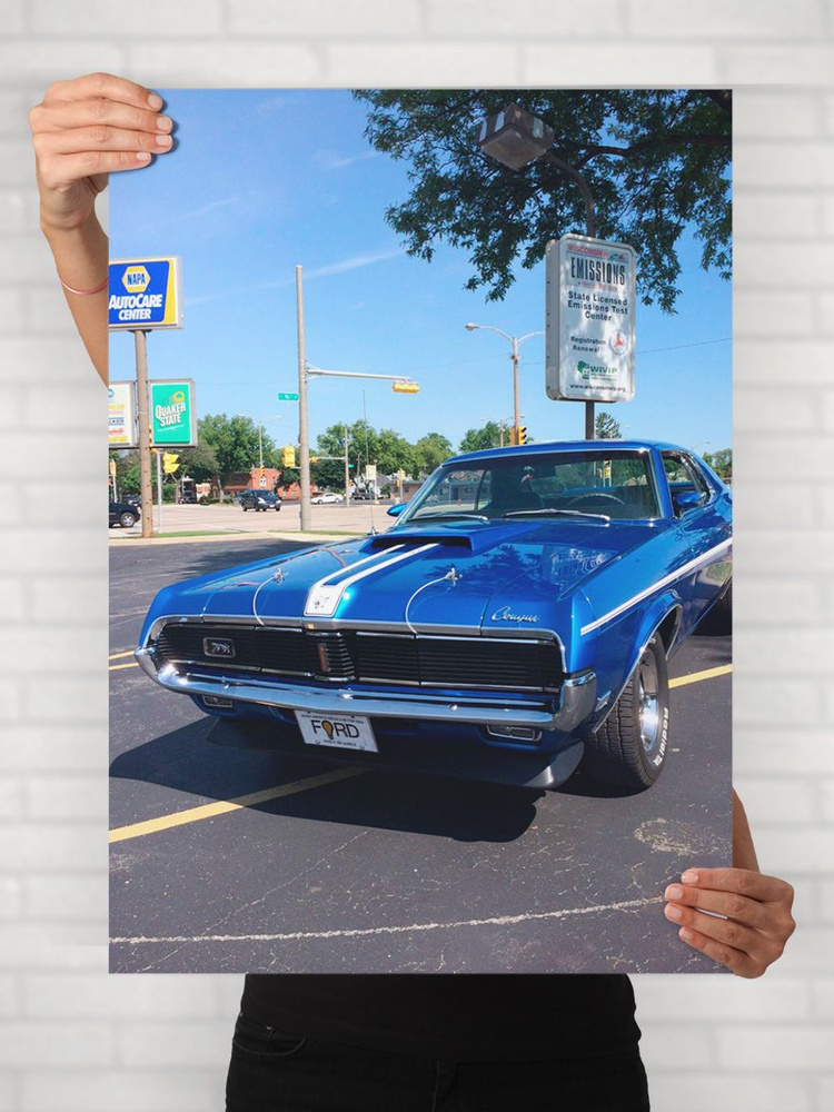 Плакат на стену для интерьера Легенды Авто (Меркури Кугар Элиминатор - Mercury Cougar Eliminator) - Постер #1