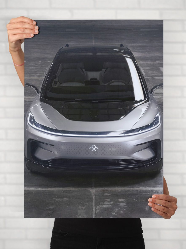 Плакат на стену для интерьера Легенды Авто (Фарадей Фьючер FF 91 - Faraday Future FF 91 2) - Постер по #1