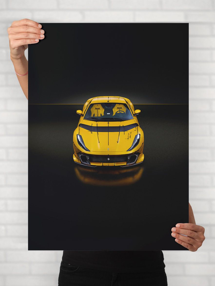 Плакат на стену для интерьера Легенды Авто (Феррари 812 Компетиционе - Ferrari 812 Competizione 4) - #1