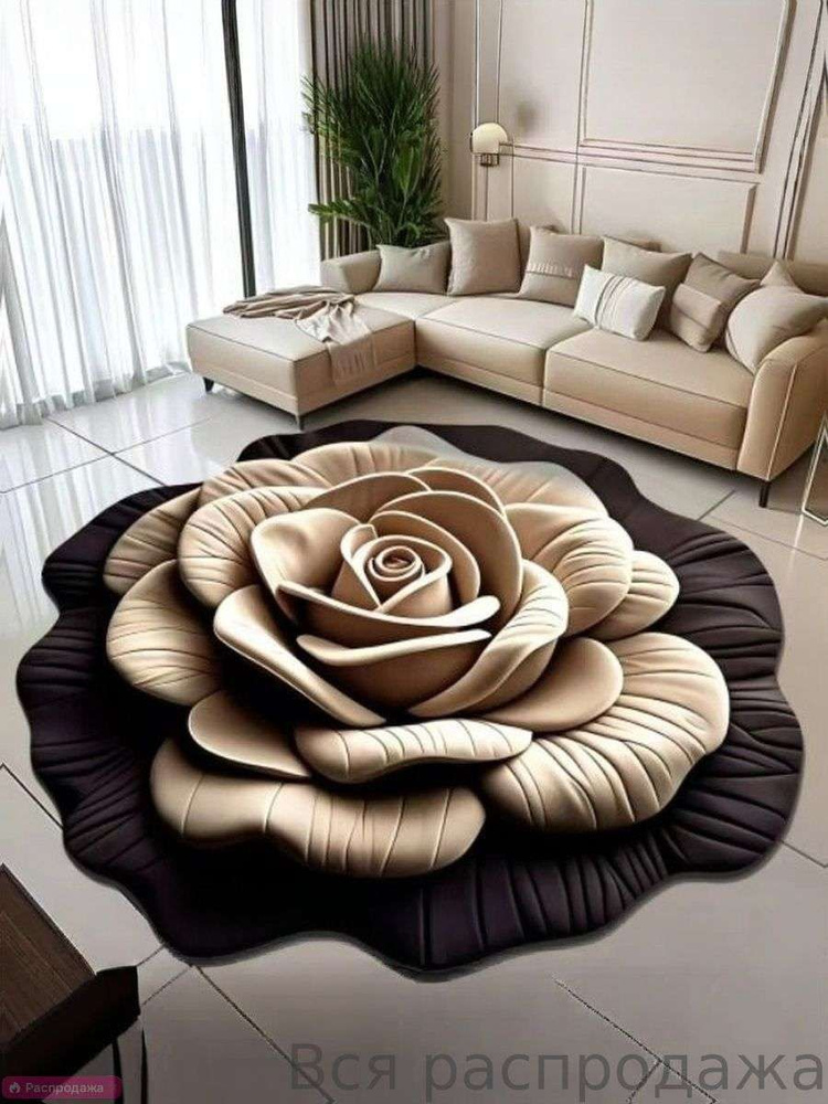 Ковер безворсовый 3Dковер 60x60 см #1