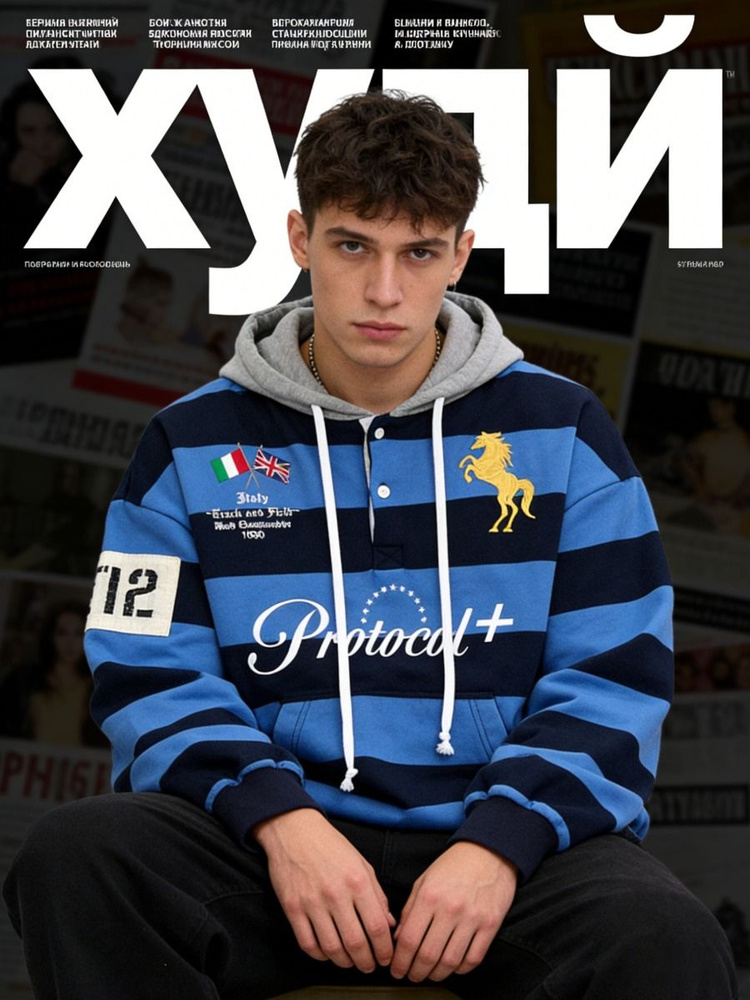 Худи Massimo Dutti худи с принтом мужское женское с капюшоном #1