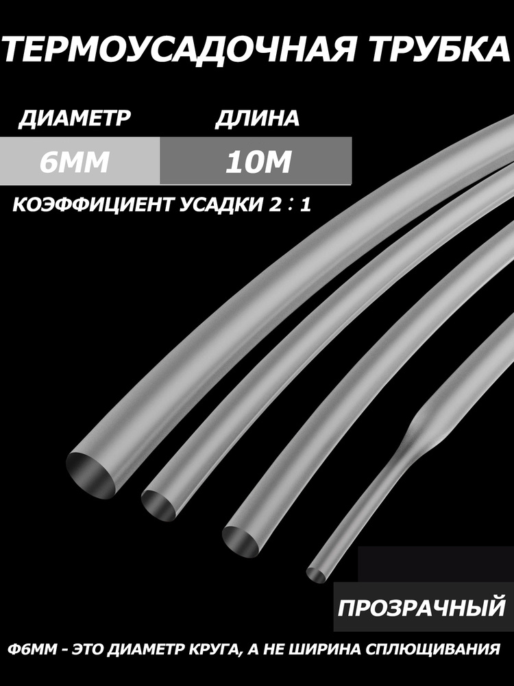 Трубка термоусадочная  6 0 мм/3 0 мм длина 1м черная "YADA"