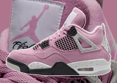 Pink air jordan 4 best sale