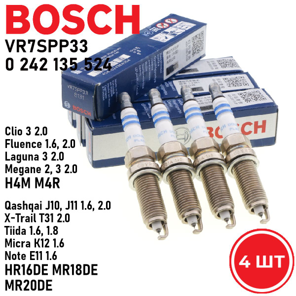 Bosch Bougie voor o.a. Renault, Nissan, Baic, Venucia