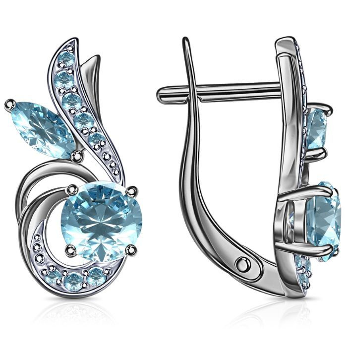 Veronika jewelry factory Серьги ювелирные Серебро родированное 925 ...