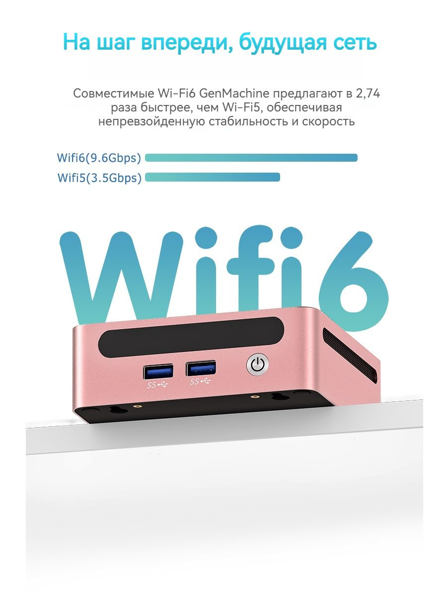 GenMachine MINI PC Мини-ПК (AMD Ryzen 7 5800U, RAM 16 ГБ, SSD 512 ГБ ...