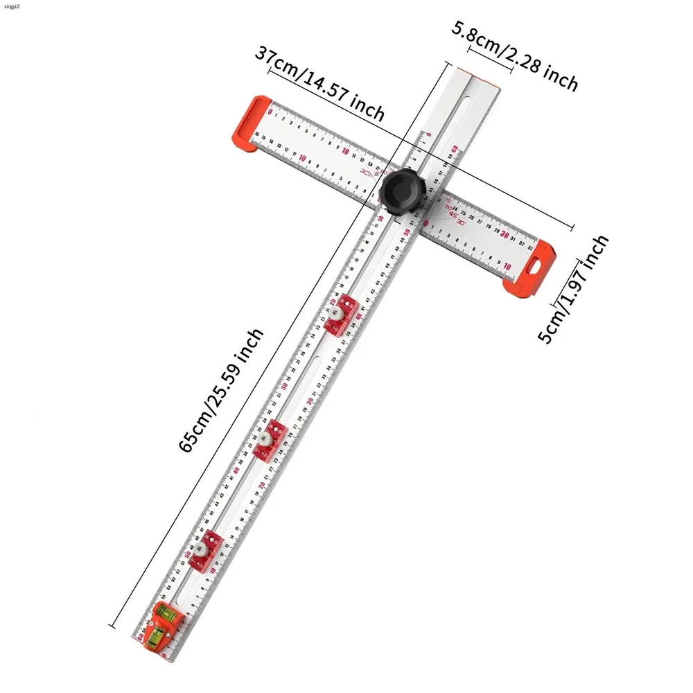 Линейка, угольник строительный 650мм х 370мм, Алюминий, вариант, фото 2