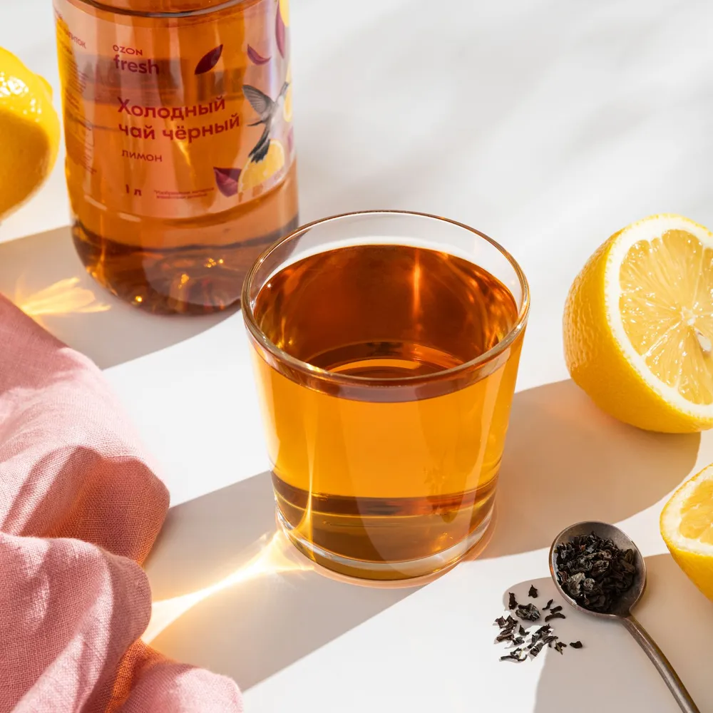 Холодный чай черный Лимон 1 л, Ozon fresh, 1 л, фото 3