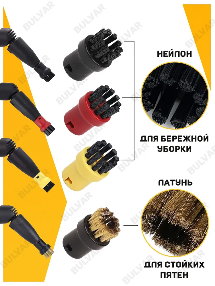 Насадки для пароочистителя универсальные 5 штук, вариант, фото 3