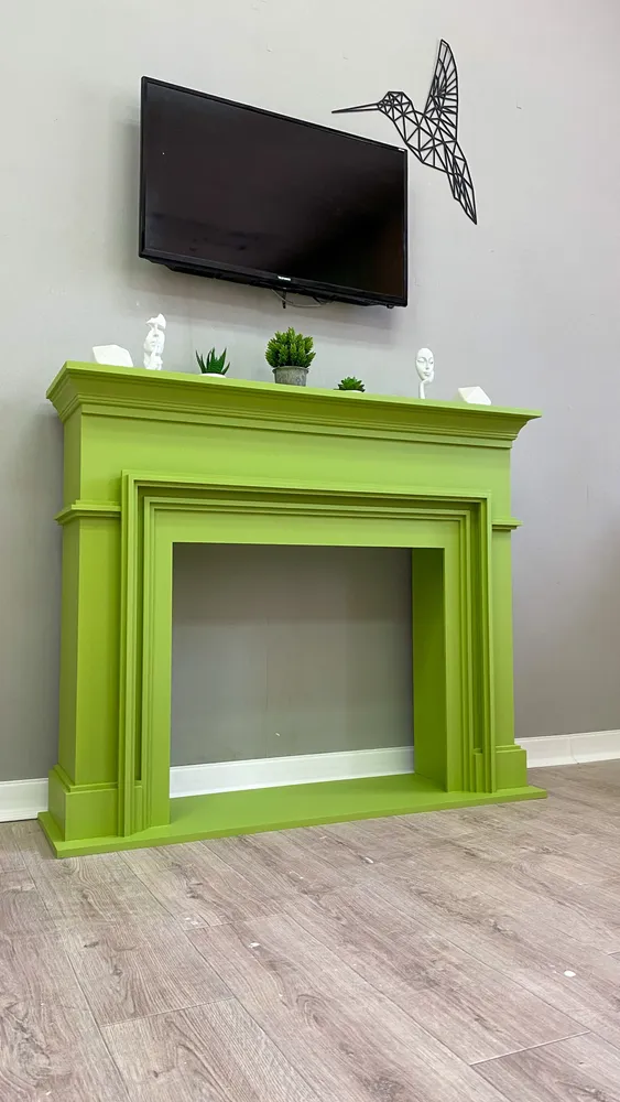 Kamin_decor_msk Портал каминный Лео 95х120х25, салатовый, 95x120x25, фото 5
