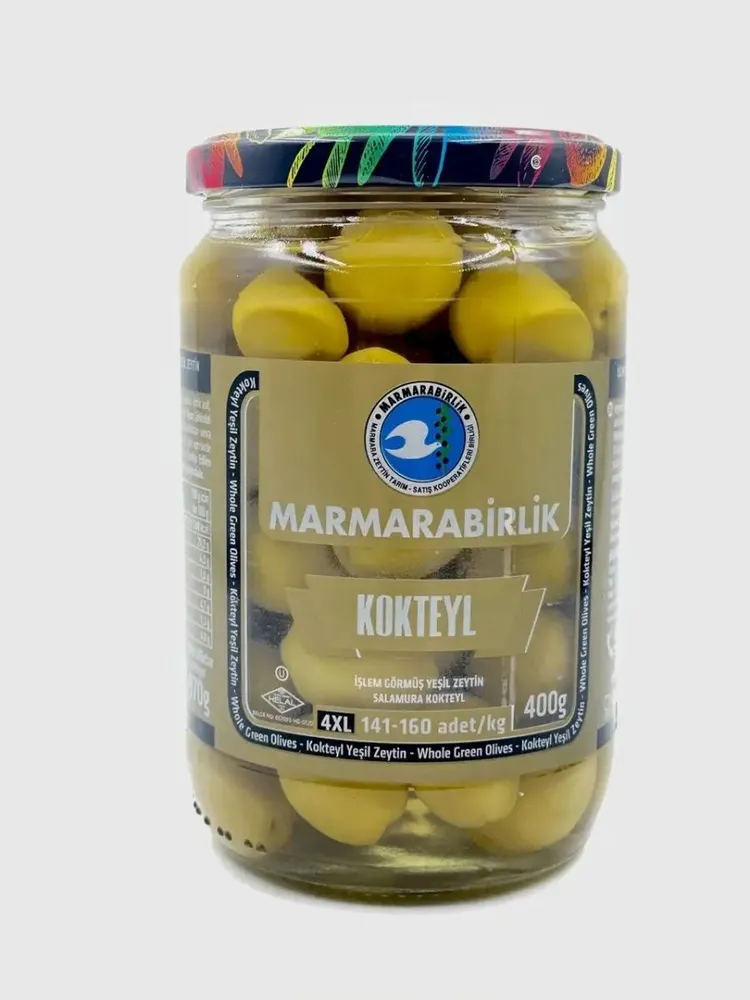 Турецкие зеленые оливки в рассоле 4XL ,Kokteyl ( 400гр.), 400 г, фото 2