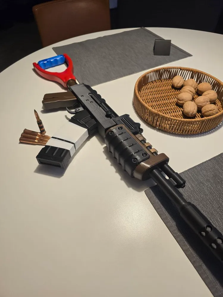 Штурмовая винтовка (Калаш), коричневый, 80см