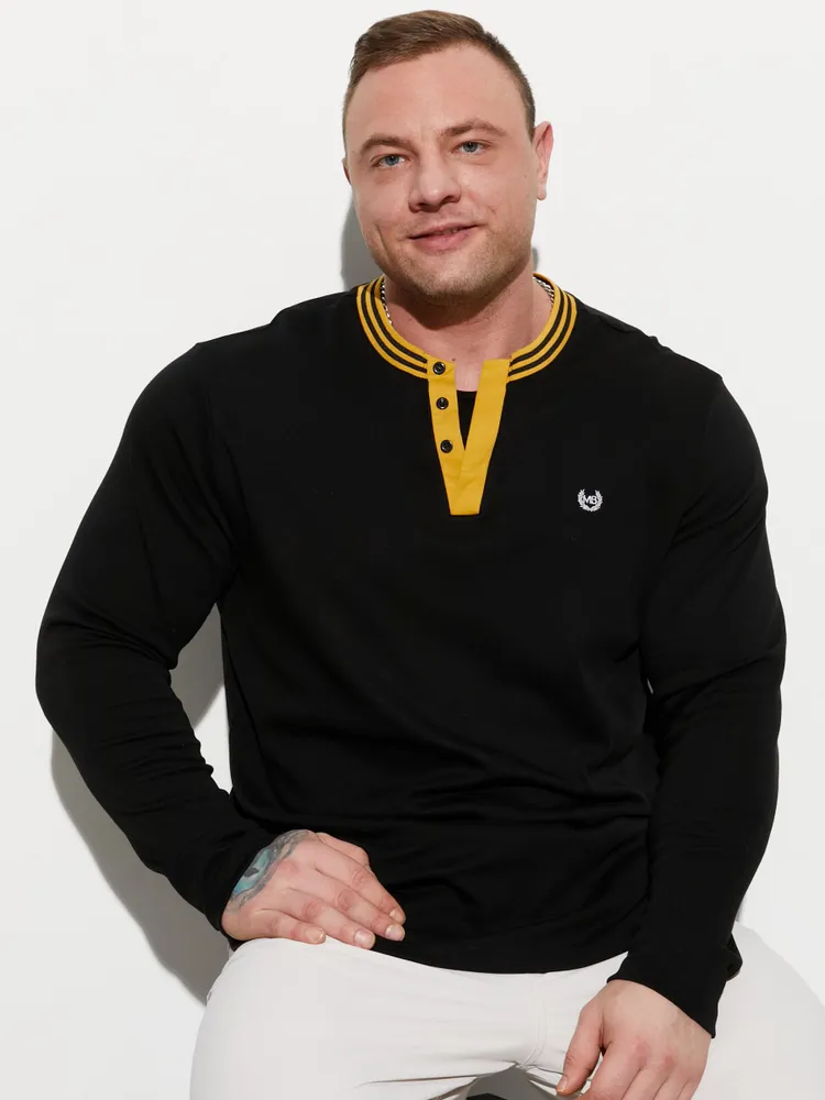 Лонгслив MR. BIGMAN хлопковый, больших размеров 58-80, плотность - 160 г/м2