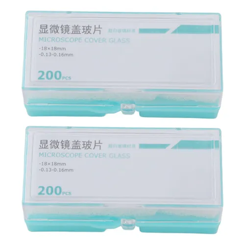 400 шт. покровные стекла для микроскопа 18x18 мм, стандартные квадратные стекла для лабораторных исс