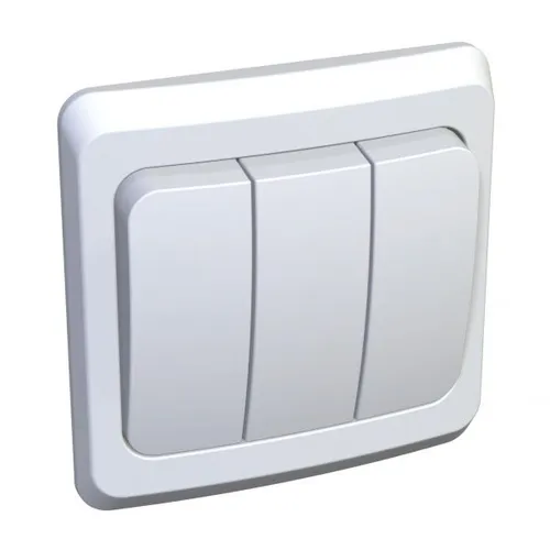 Выключатель 3-клавишный 10А IP20 Белый Этюд Systeme Electric
