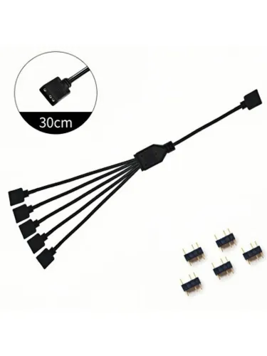 Удлинитель кабеля EPS 4-pin/3-pin fan, 0.32 м, черный