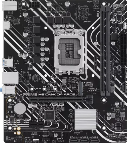 Материнская плата ASUS PRIME H610M-K D4 ARGB, LGA 1700, Intel H610, mATX, Ret 90MB1HN0-M0EAY0