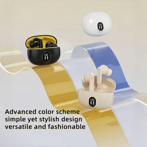 Наушники беспроводные с микрофоном, светло-серый, белый