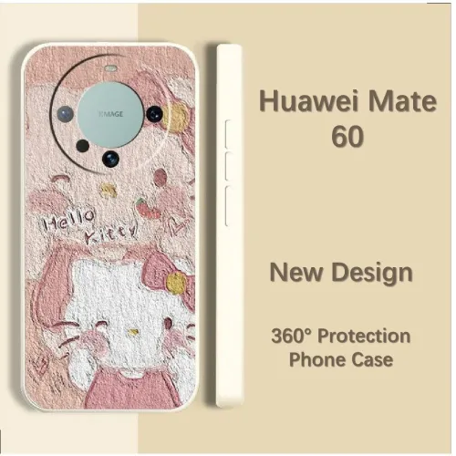 Original подходит для Huawei Mate 60 полностью закрытый силиконовый чехол для телефона в мультяшном