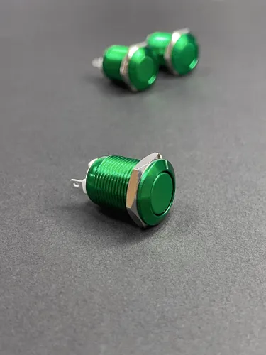 3 шт. Кнопка без фиксации, влагозащищенная IP65, металлическая круглая кнопка включения, двухконтакт