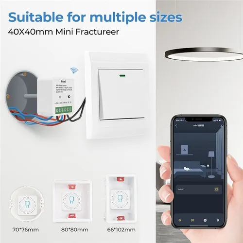 Миниатюрный умный выключатель Tuya Zigbee Smart Switch, скрытый выключатель, управление через прилож