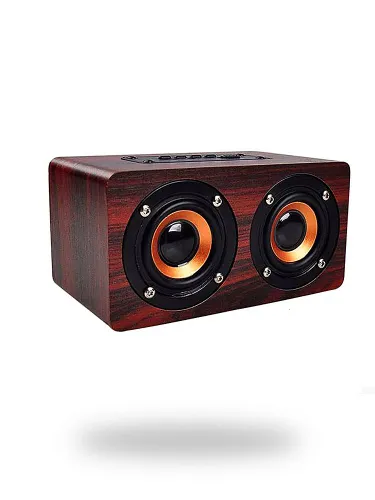 Bluetooth-колонка W5 с сабвуфером, 10 Вт, деревянный корпус, 1500 мАч