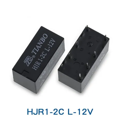 Реле сигнальное HJR1-2C-L-12V, 8 ножек, 2А, 2 переключающих контакта