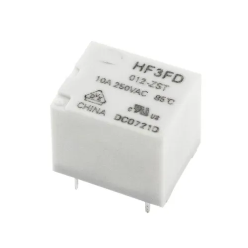 Реле HF3FD-012-ZST, 5-контактное, 10А, 1 переключающая группа (SPDT)