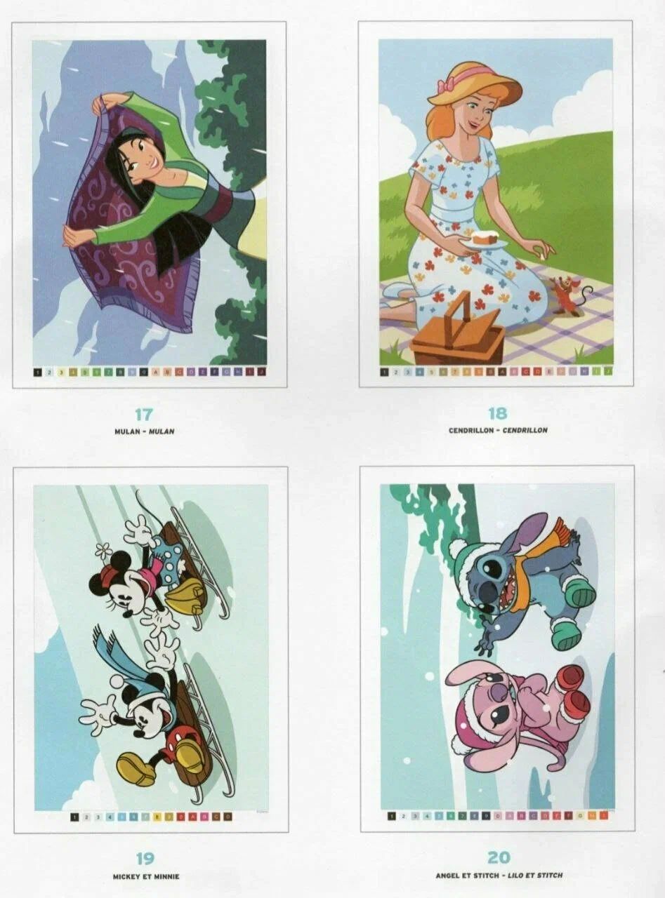Раскраска по номерам Coloriages mysteres Disney - Saisons - Сезоны - 128стр