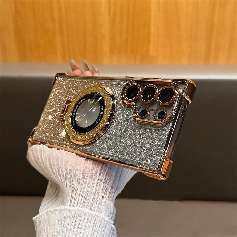 PBIHOK 智能手机壳 用于 Samsung Galaxy S25 Ultra, 金色