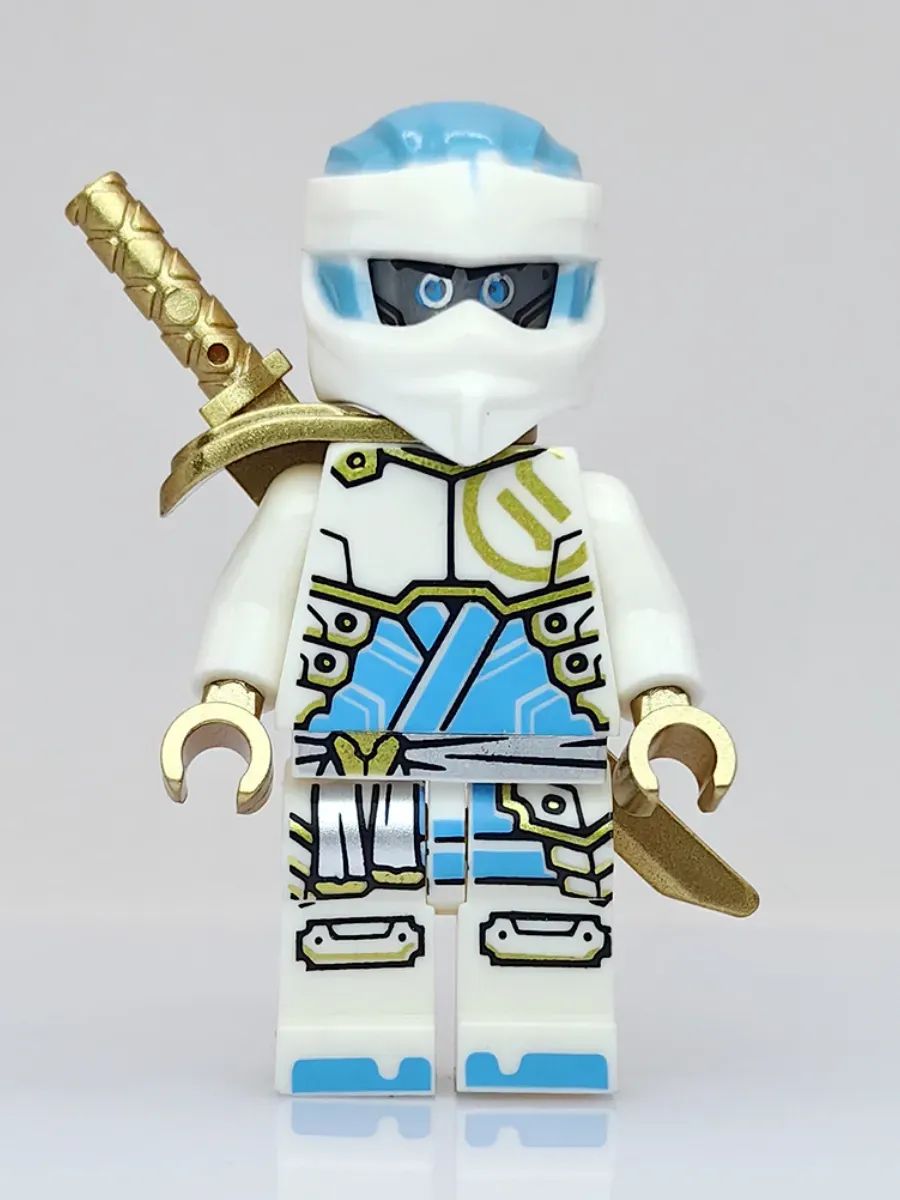 Фигурка Зейн в белой броне с мечом / Ниндзяго / Минифигурка Ninjago