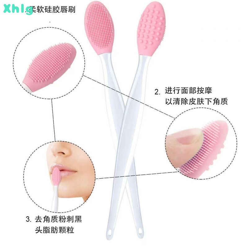 Blue Silicone Nose Cleaning Brush Long Handle Blackhead Remover