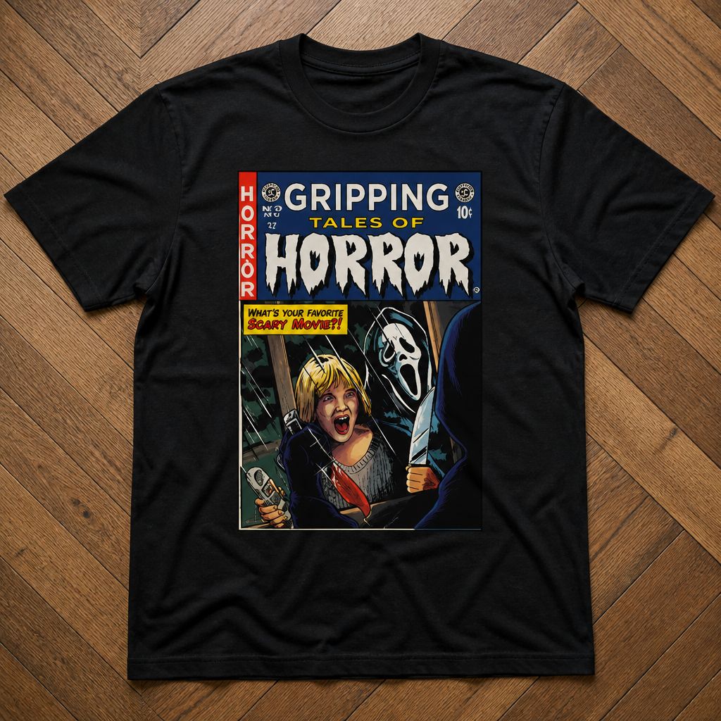 Футболка tales of horror scream y2k vintage flat_lay
