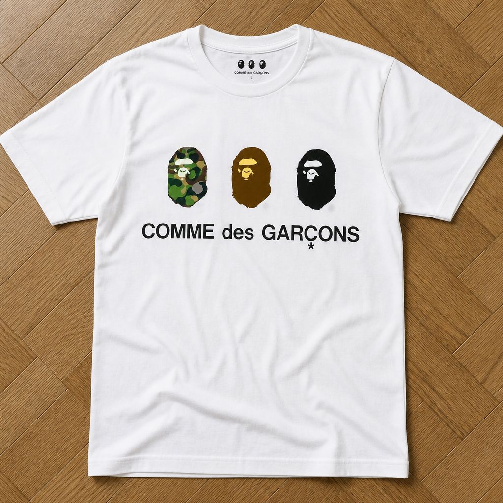 Футболка bape Comme des Garcons
