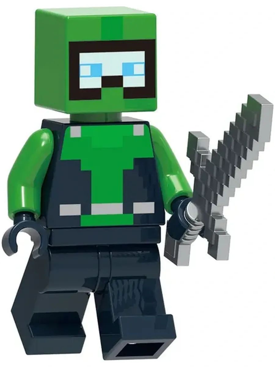 Фигурка Скин Аквалангист с мечом, Minecraft Майнкрафт