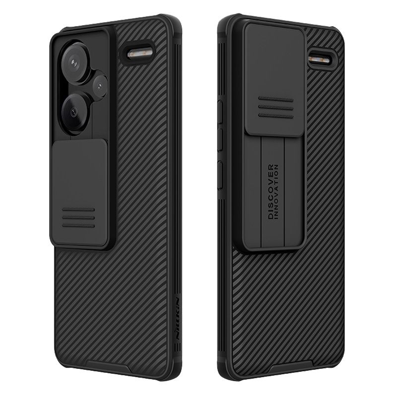ЧехолнаXiaomiRedmiNote13Pro+Plus5G/дляСяомиРедмиНоут13Про+Плюс5G,NillkinCamShieldProУдаропрочный,Мягкиекрая,сошторкойдлякамеры,Защититесвоюконфиденциальность(черный)