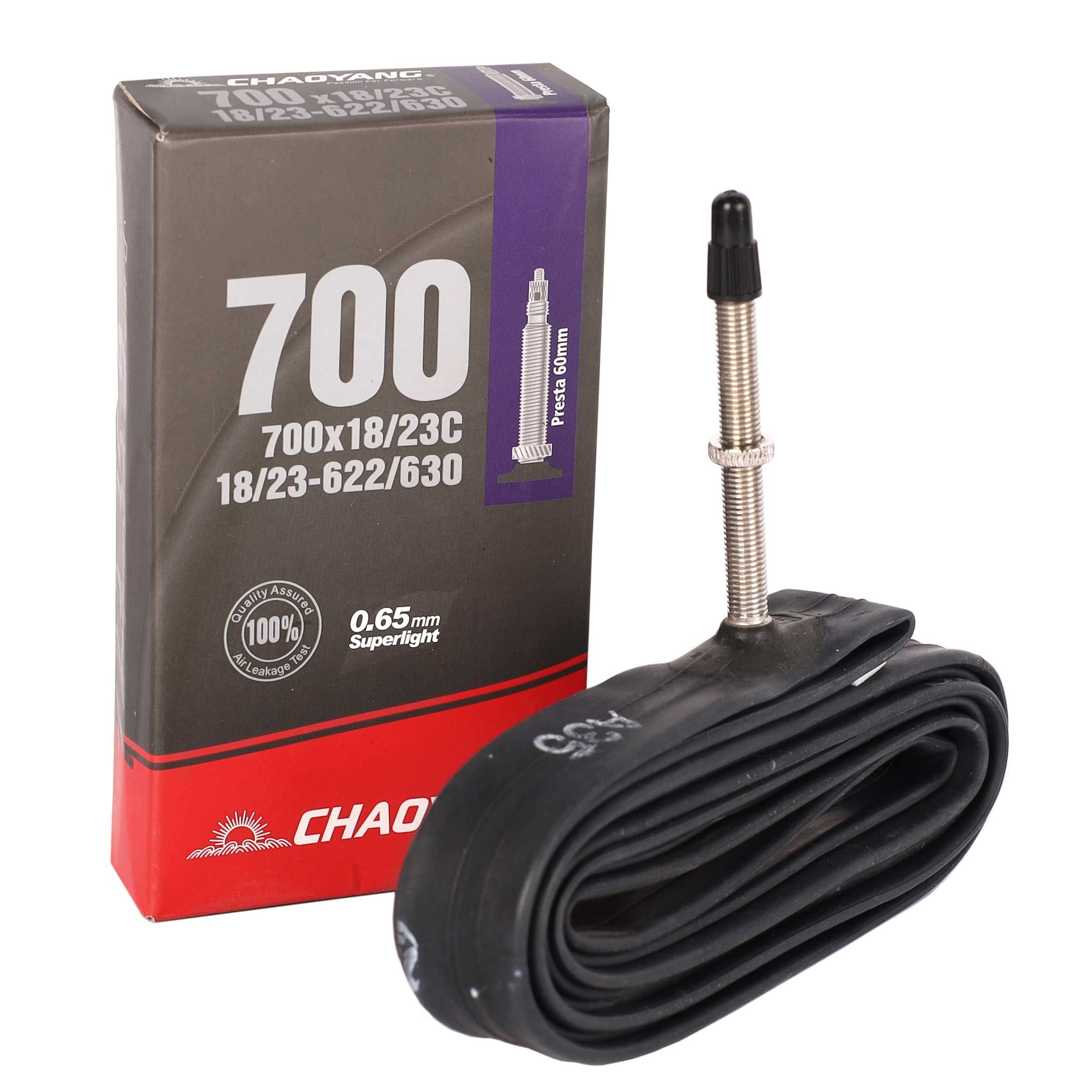 Камера велосипедная спортивная CHAOYANG SUPER LITE 700 18/23C FV60MM 0.65MM Камера велосипедная спортивная CHAOYANG SUPER LITE 700 18/23C FV60MM 0.65MM